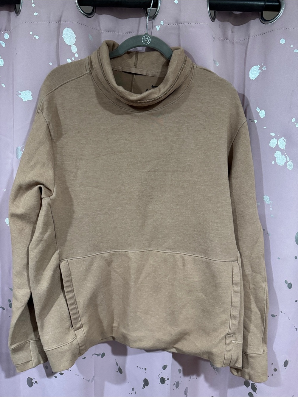 Cozy Taupe Funnel Neck Sweatshirt